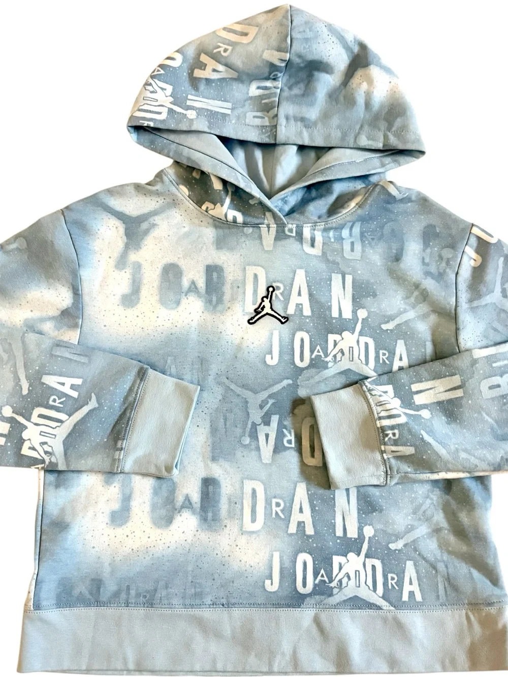 NIKE Air Jordan Girls Size Large Light Blue Tie-Dye Jogger Set Outfit New!